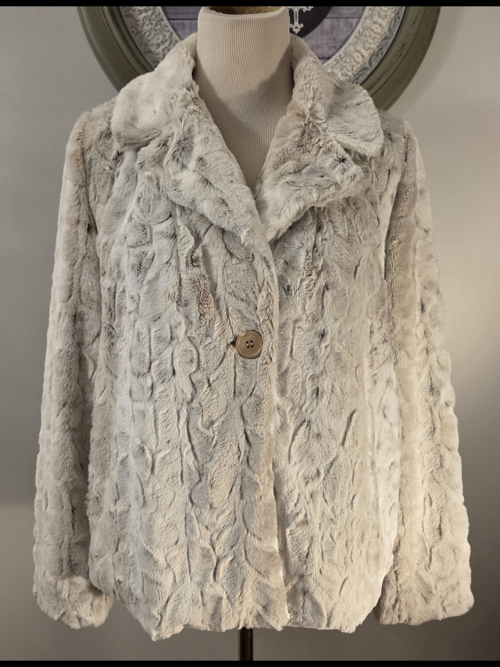 Show Me Your MuMu Plush Faux Fur Teddy Jacket in Light Beige